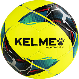 Мяч футб. KELME Vortex 18.2, 9886130-905, р.5, 32 панелей, ТПУ, маш. сш., желто-мультиколор